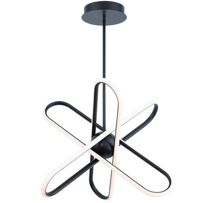 LED Steel Atom Frame with Acrylic Diffuser Chandelier - LV LIGHTING