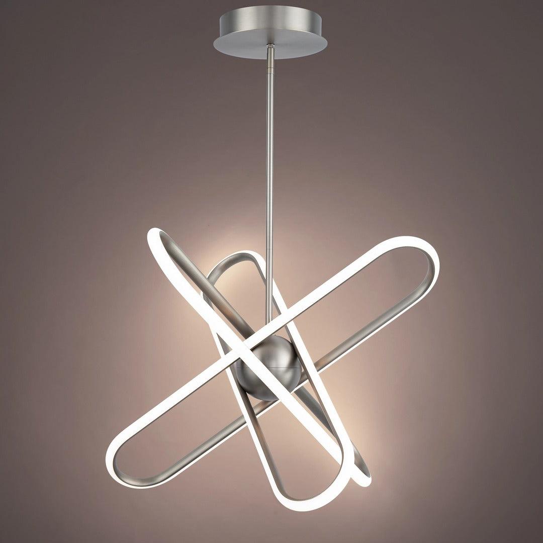 LED Steel Atom Frame with Acrylic Diffuser Chandelier - LV LIGHTING