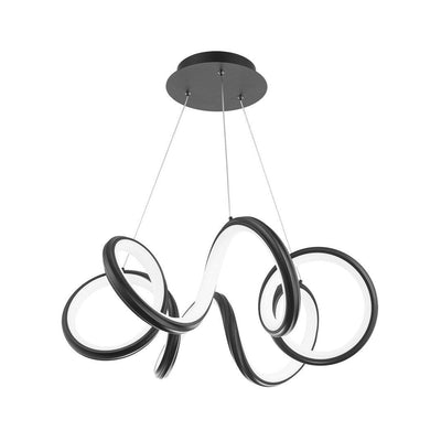 LED Curly Steel Frame with Acrylic Diffuser Chandelier - LV LIGHTING