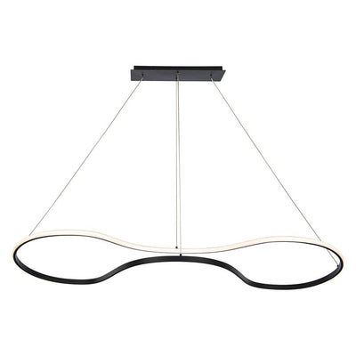 LED Aluminum Curved Frame with Silicone Diffuser Linear Pendant - LV LIGHTING