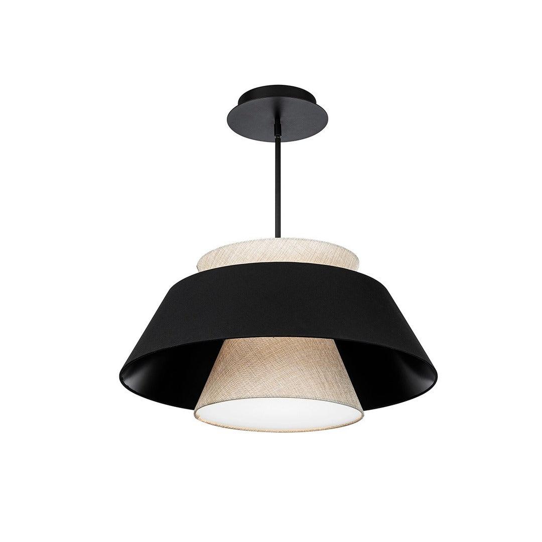 LED Black Aluminum Frame with Fabric Diffuser Chandelier - LV LIGHTING