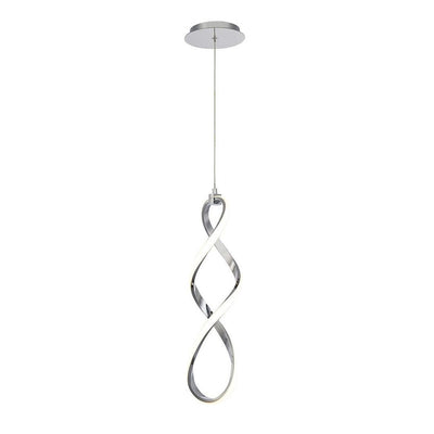 LED Twisted Aluminum Frame with Silicone Diffuser Pendant - LV LIGHTING