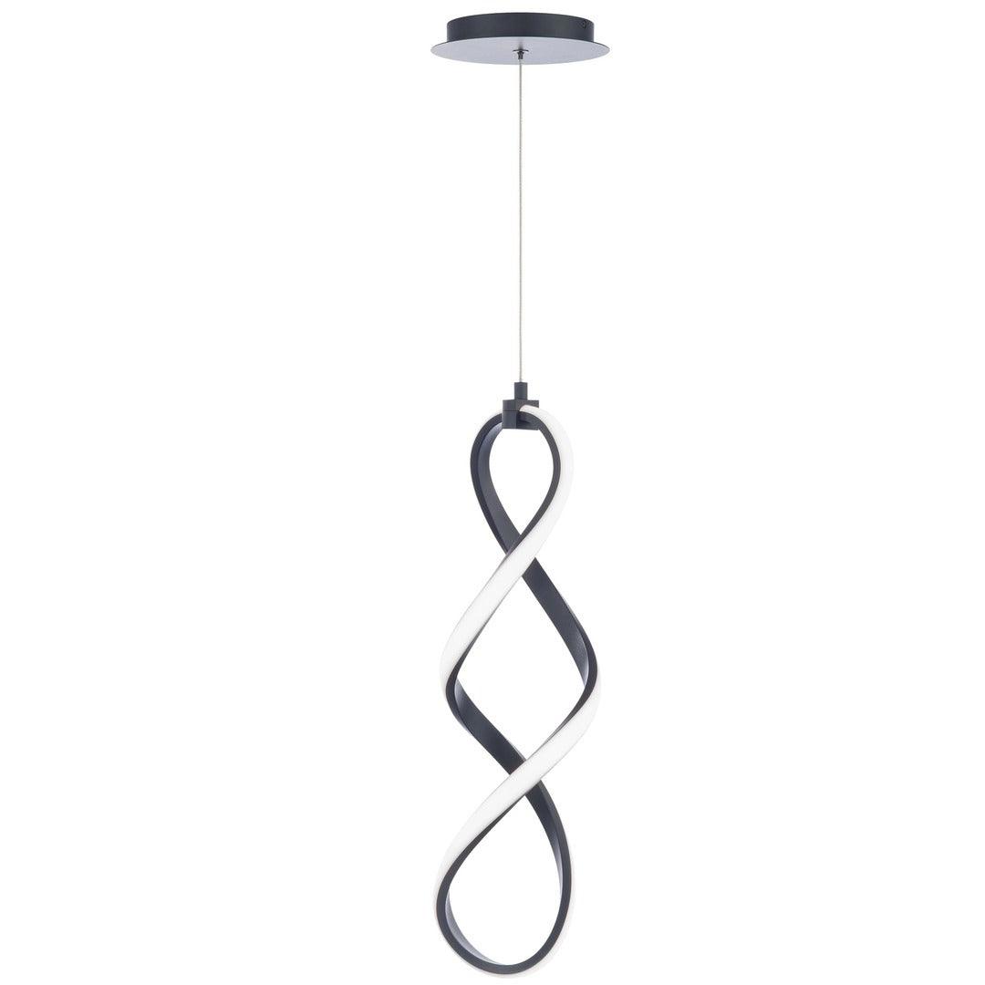 LED Twisted Aluminum Frame with Silicone Diffuser Pendant - LV LIGHTING