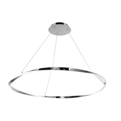LED Twisted Steel Ring Frame with Silicone Diffuser Chandelier - LV LIGHTING