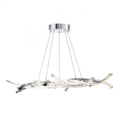 LED Aluminum Curly Frame with Composite Diffuser Chandelier - LV LIGHTING