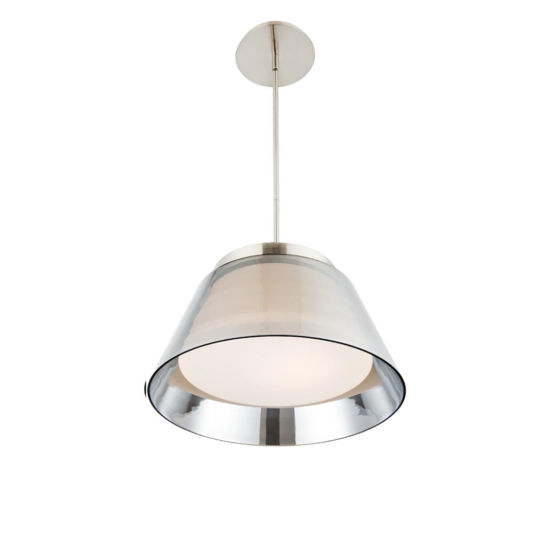 LED Brushed Nickel with Smoke Glass Diffuser Pendant - LV LIGHTING