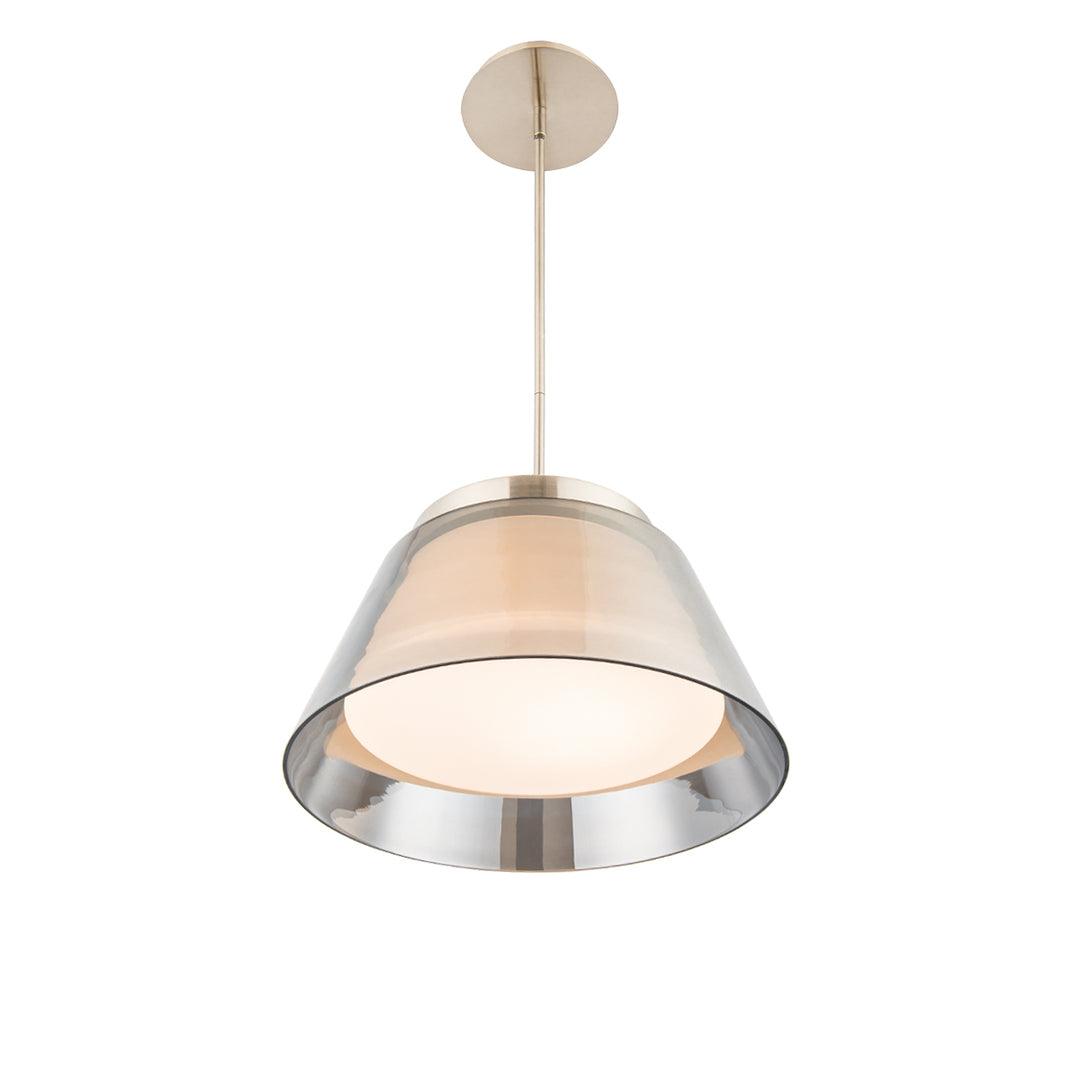 LED Brushed Nickel with Smoke Glass Diffuser Pendant - LV LIGHTING