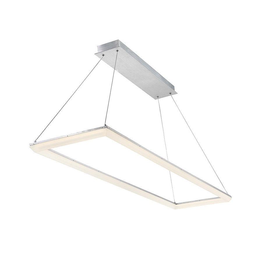 LED Aluminum Frame with Extruded Acrylic Diffuser Rectangular Chandelier - LV LIGHTING