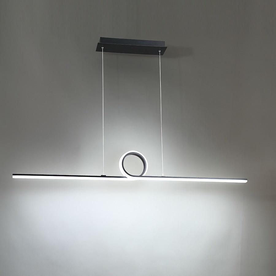 LED Aluminum Loop Frame with Composite Diffuser Linear Pendant - LV LIGHTING