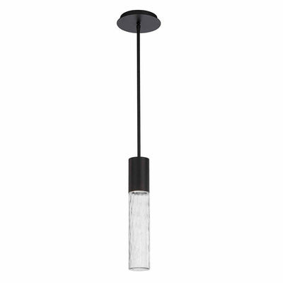 LED Black Aluminum Frame with Glass Diffuser Outdoor Pendant - LV LIGHTING