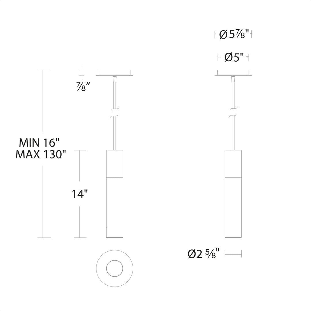 LED Black Aluminum Frame with Glass Diffuser Outdoor Pendant - LV LIGHTING