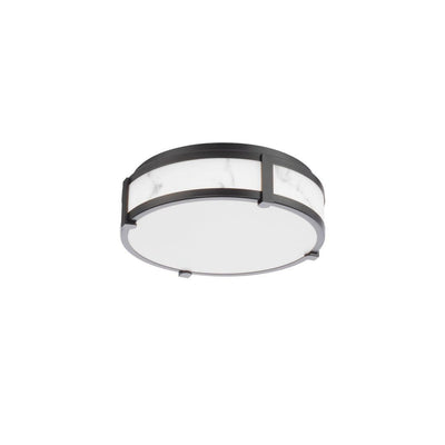 LED Aluminum Frame with Etched Acrylic and Faux Alabaster Diffuser Flush Mount - LV LIGHTING