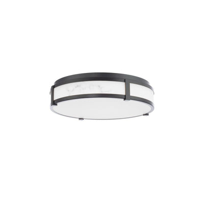 LED Aluminum Frame with Etched Acrylic and Faux Alabaster Diffuser Flush Mount - LV LIGHTING