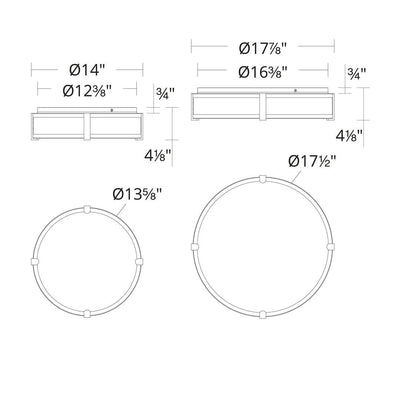 LED Aluminum Frame with Etched Acrylic and Faux Alabaster Diffuser Flush Mount - LV LIGHTING