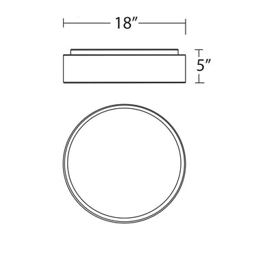 LED Brushed Aluminum Frame with Acrylic Diffuser Flush Mount - LV LIGHTING