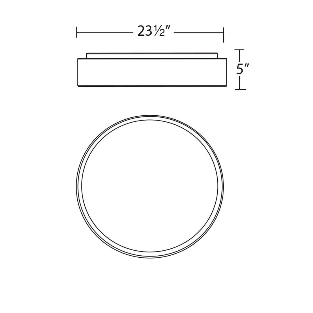 LED Brushed Aluminum Frame with Acrylic Diffuser Flush Mount - LV LIGHTING