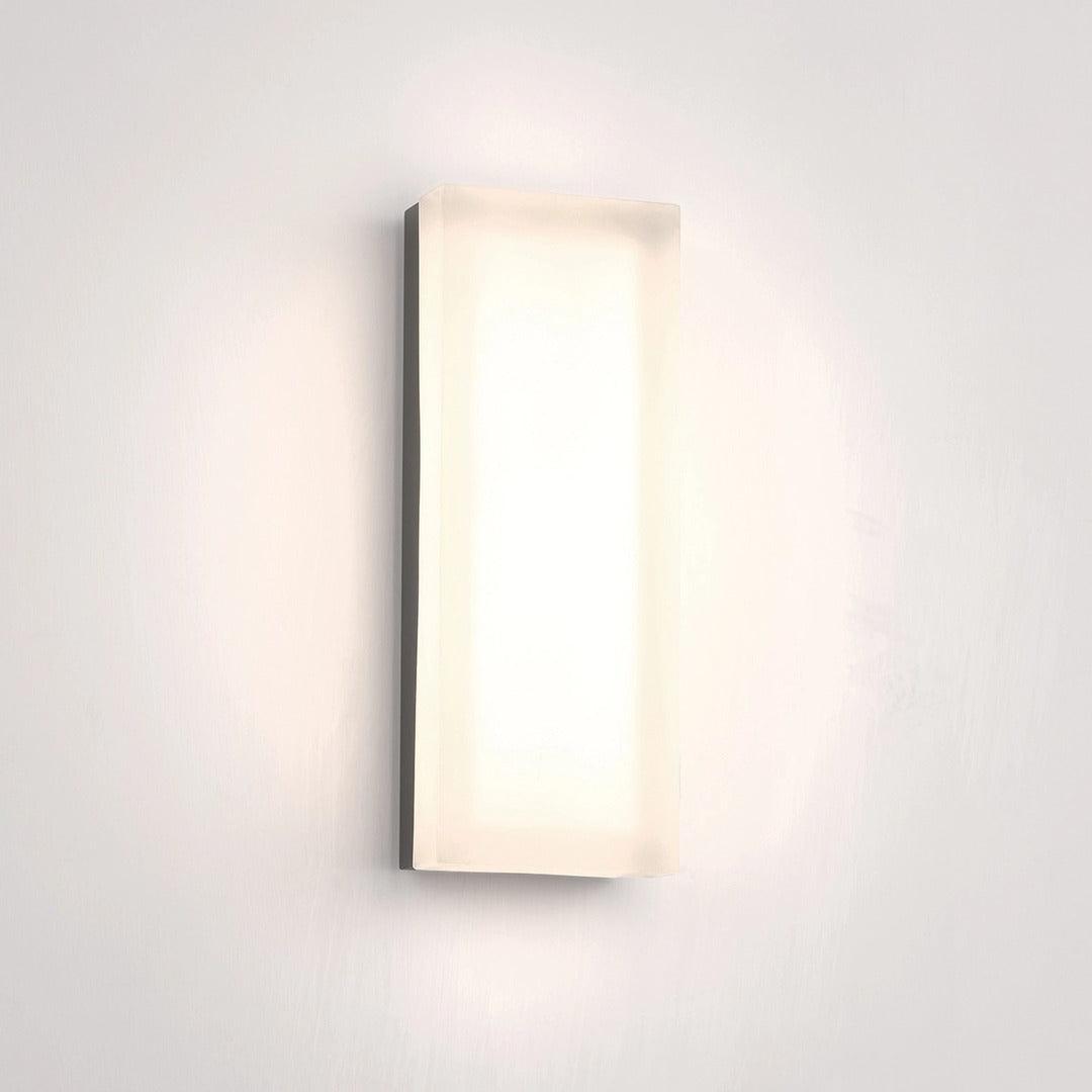 LED Brushed Nickel Rectangular Frame with Opal Glass Shade Flush Mount / Wall Sconce - LV LIGHTING