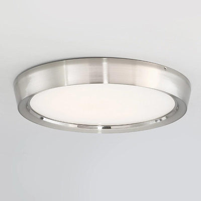 LED Brushed Nickel with Silkscreen Glass Diffuser Flush Mount - LV LIGHTING