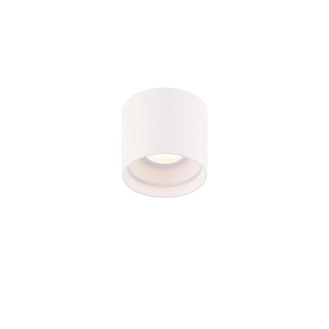 LED Aluminum Cylindrical Frame with Glass Diffuser Outdoor Flush Mount - LV LIGHTING