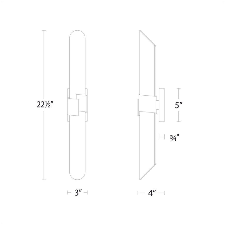 LED Aluminum Frame with Acrylic Diffuser Vanity Light - LV LIGHTING