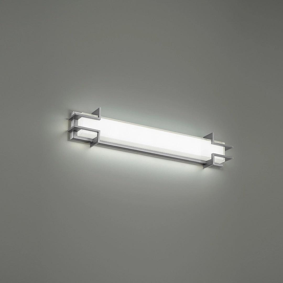 LED Brushed Nickel Frame with Glass Diffuser Vanity Light - LV LIGHTING