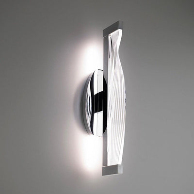 LED Aluminum Frame with Twisted Acrylic Diffuser Vanity Light - LV LIGHTING
