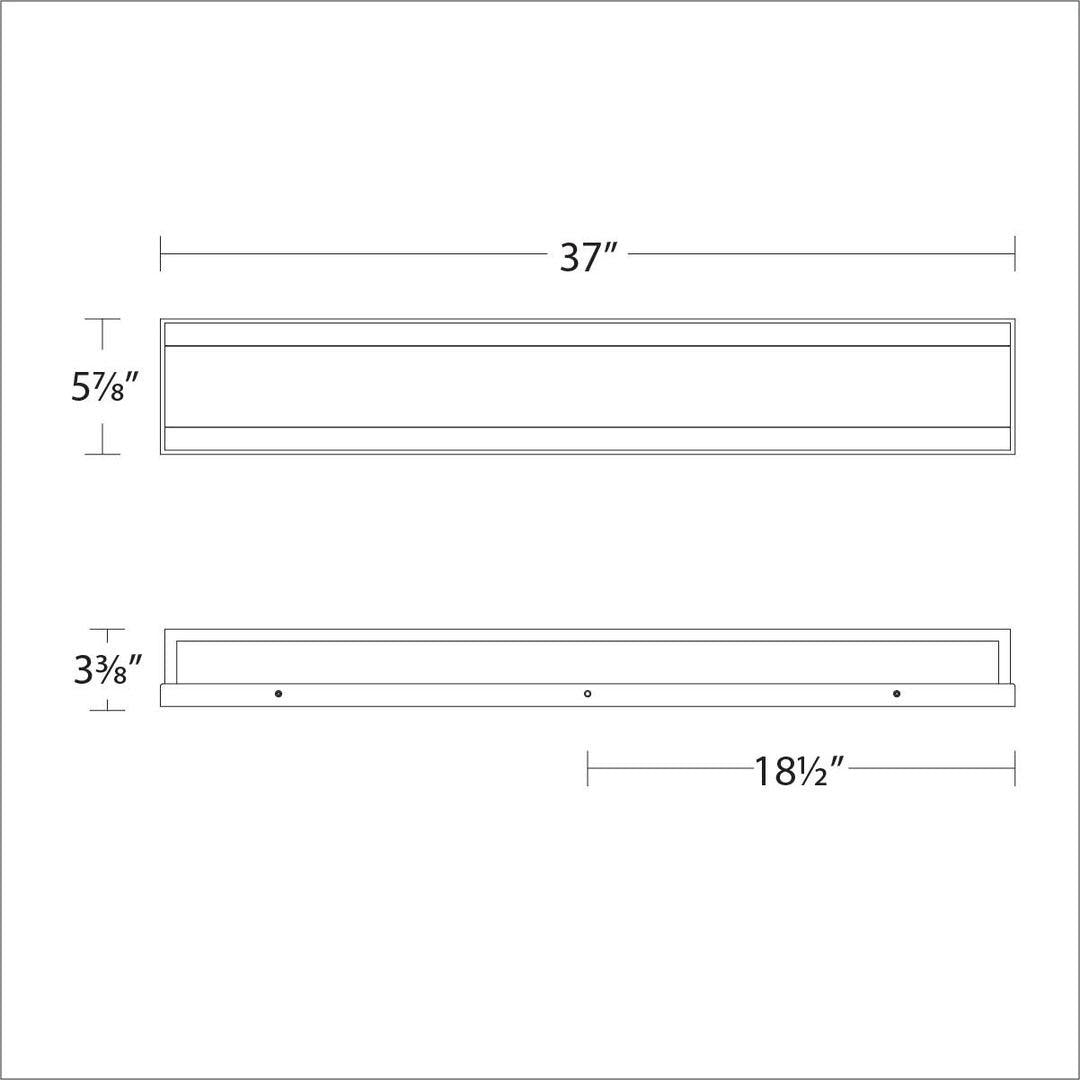 LED Brushed Aluminum Frame with Acrylic Diffuser Vanity Light - LV LIGHTING