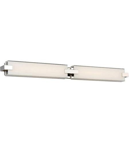 LED Aluminum Frame with Mitered Glass Diffuser Vanity Light - LV LIGHTING