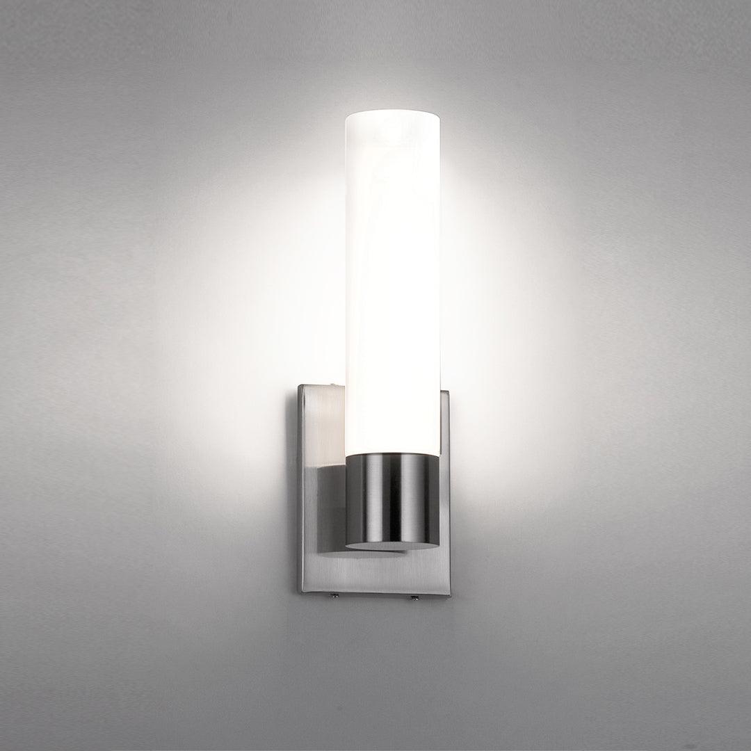 LED Aluminum Frame with Cylindrical Glass Diffuser Wall Sconce - LV LIGHTING