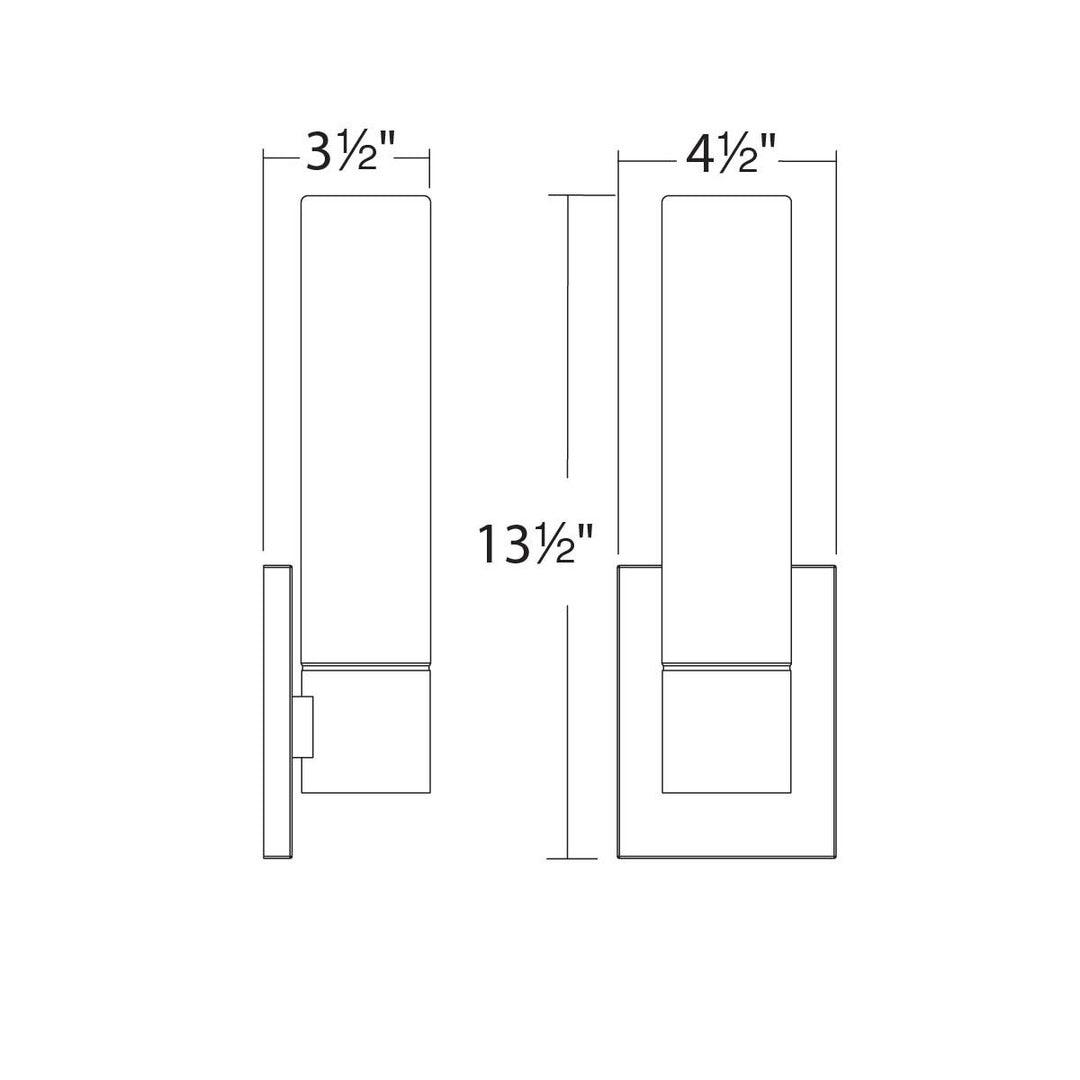 LED Aluminum Frame with Cylindrical Glass Diffuser Wall Sconce - LV LIGHTING