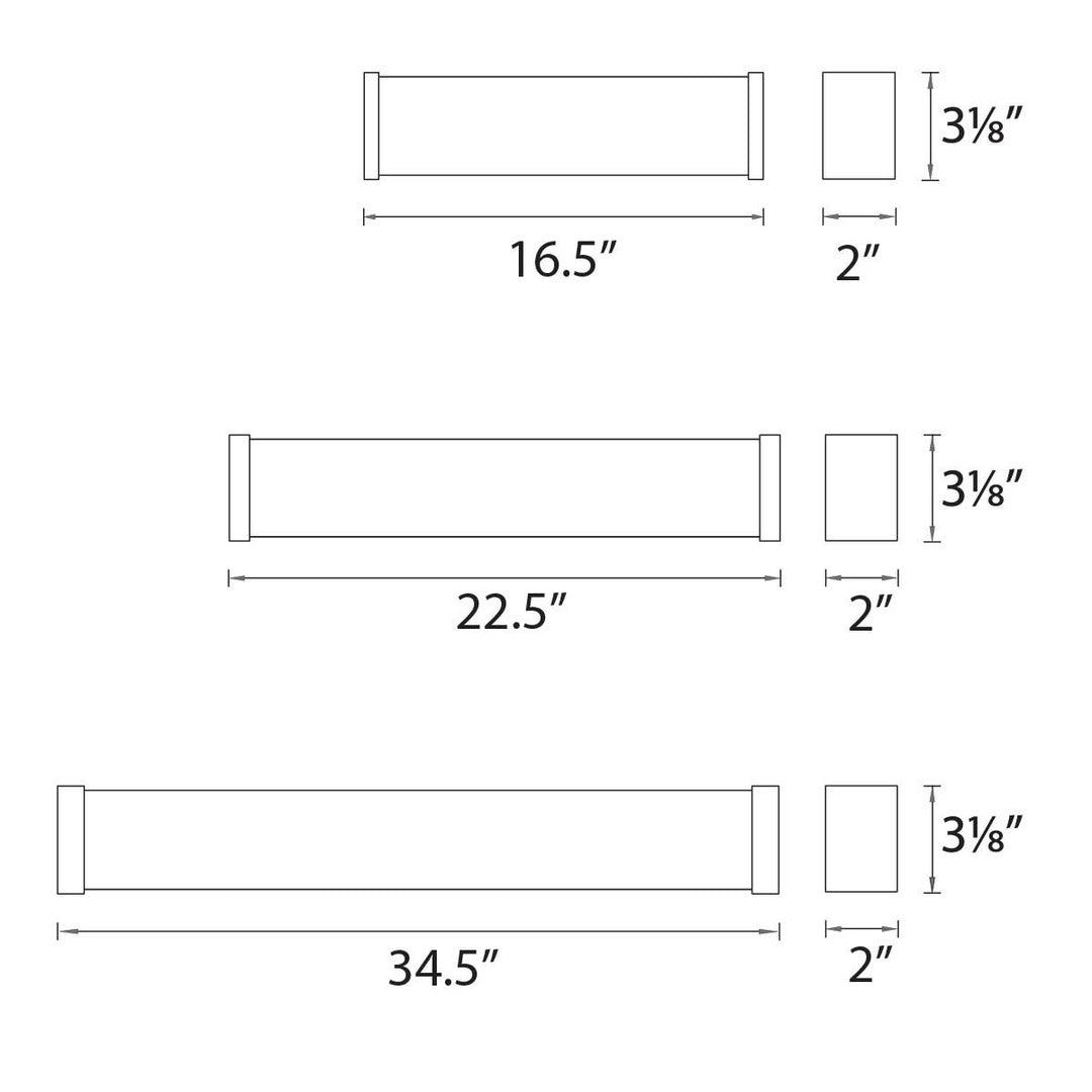 LED Aluminum Frame with Glass Diffuser Vanity Light - LV LIGHTING