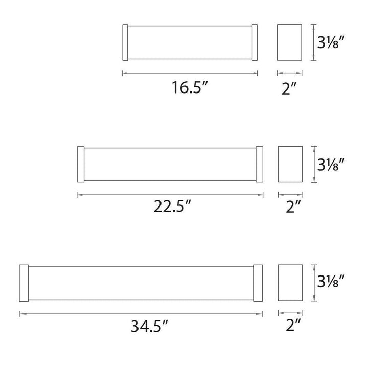 LED Aluminum Frame with Glass Diffuser Vanity Light - LV LIGHTING