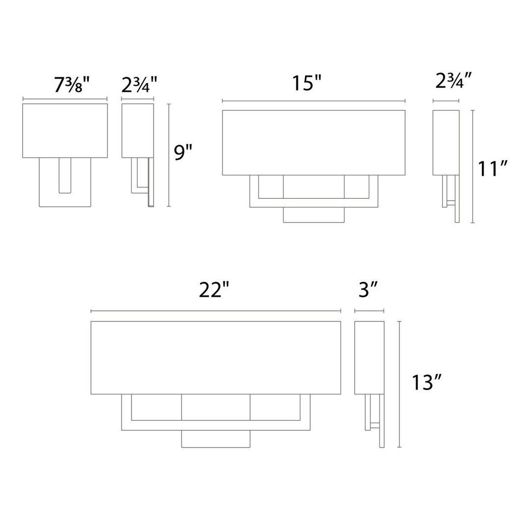 LED Aluminum Frame with Fabric Diffuser Wall Sconce - LV LIGHTING