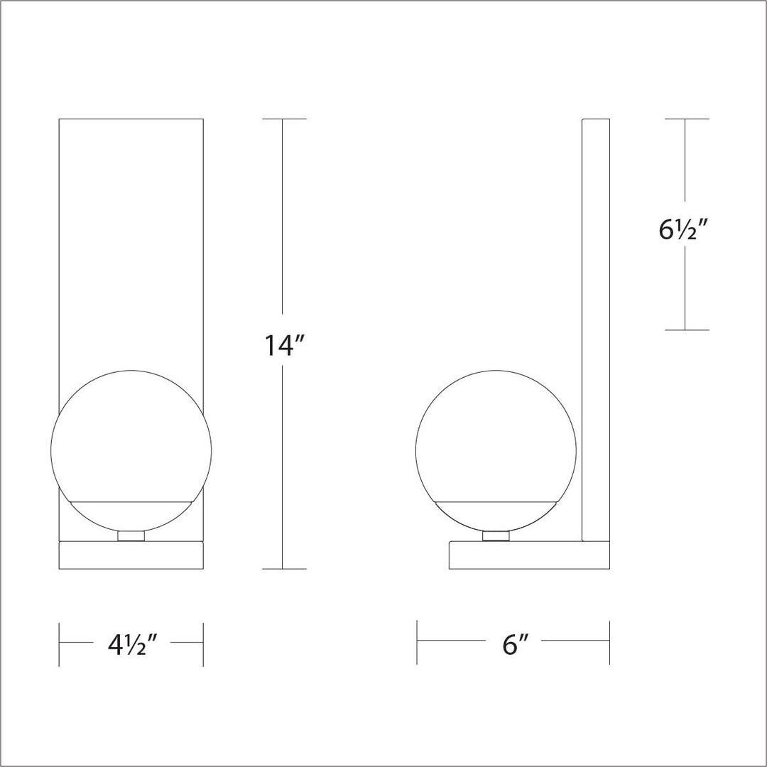 LED Aluminum Frame with Opal Glass Diffuser Wall Sconce - LV LIGHTING