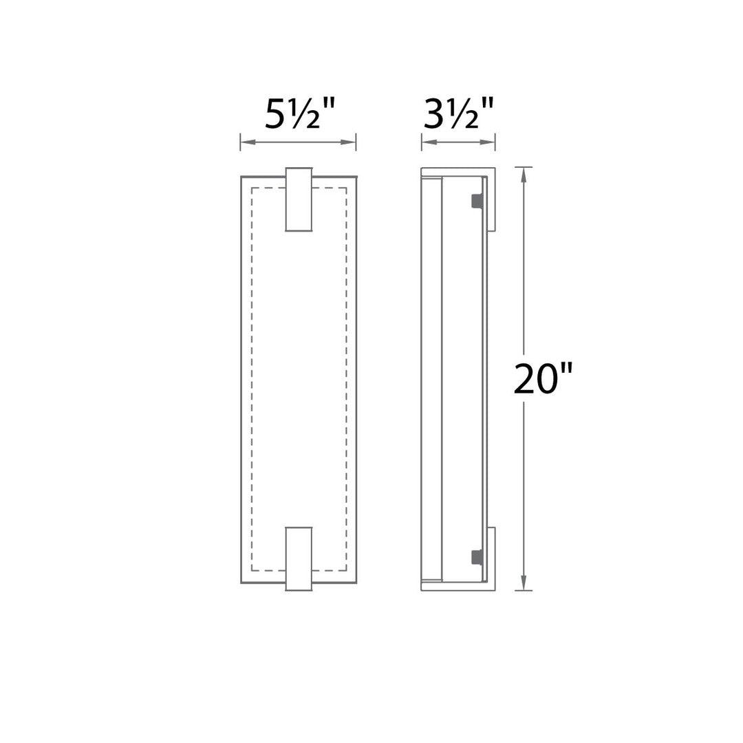 LED Brushed Nickel Frame with Silk Screen Glass Diffuser Wall Sconce - LV LIGHTING