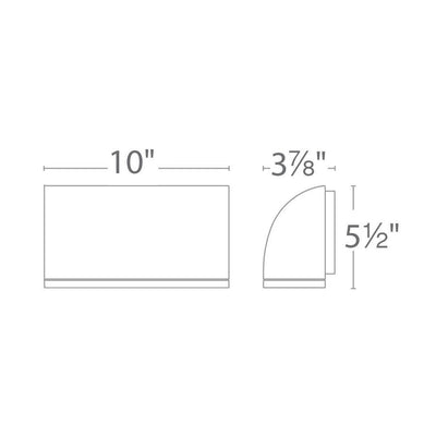 LED Aluminum Frame with Acrylic Diffuser Outdoor Wall Sconce - LV LIGHTING