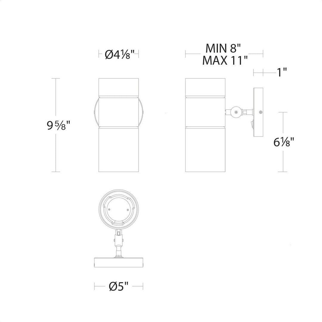 LED Aluminum Frame with Opal Glass Shade Reading Light - LV LIGHTING