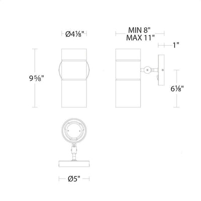 LED Aluminum Frame with Opal Glass Shade Reading Light - LV LIGHTING