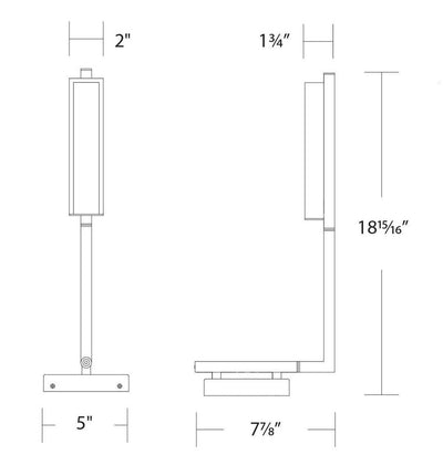 LED Aluminum Frame with Adjustable Head Reading Light - LV LIGHTING