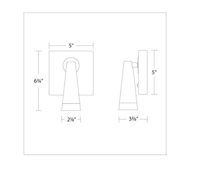 LED Aluminum Frame with Adjustable Conical Shade Reading Light - LV LIGHTING