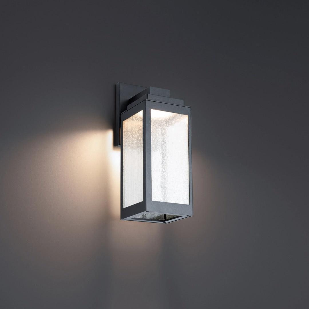 LED Aluminum Frame with Seedy Glass Shade Outdoor Wall Sconce - LV LIGHTING