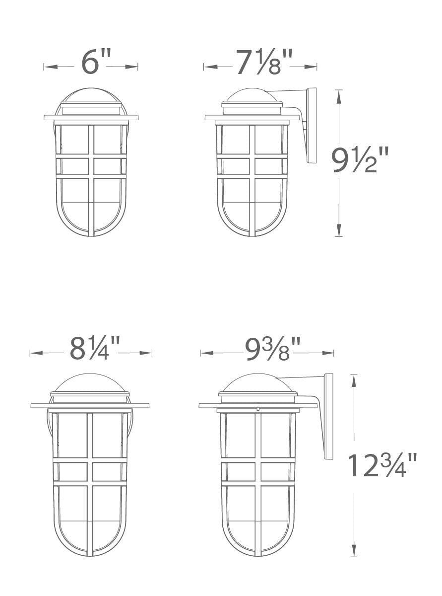 LED Aluminum Frame with Hammered Seedy Blown Glass Shade Outdoor Wall Sconce - LV LIGHTING