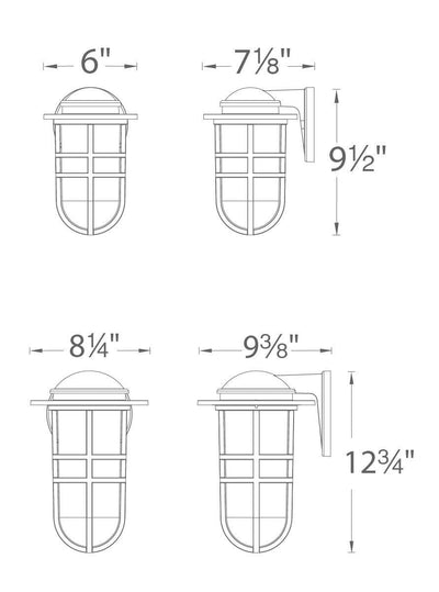 LED Aluminum Frame with Hammered Seedy Blown Glass Shade Outdoor Wall Sconce - LV LIGHTING