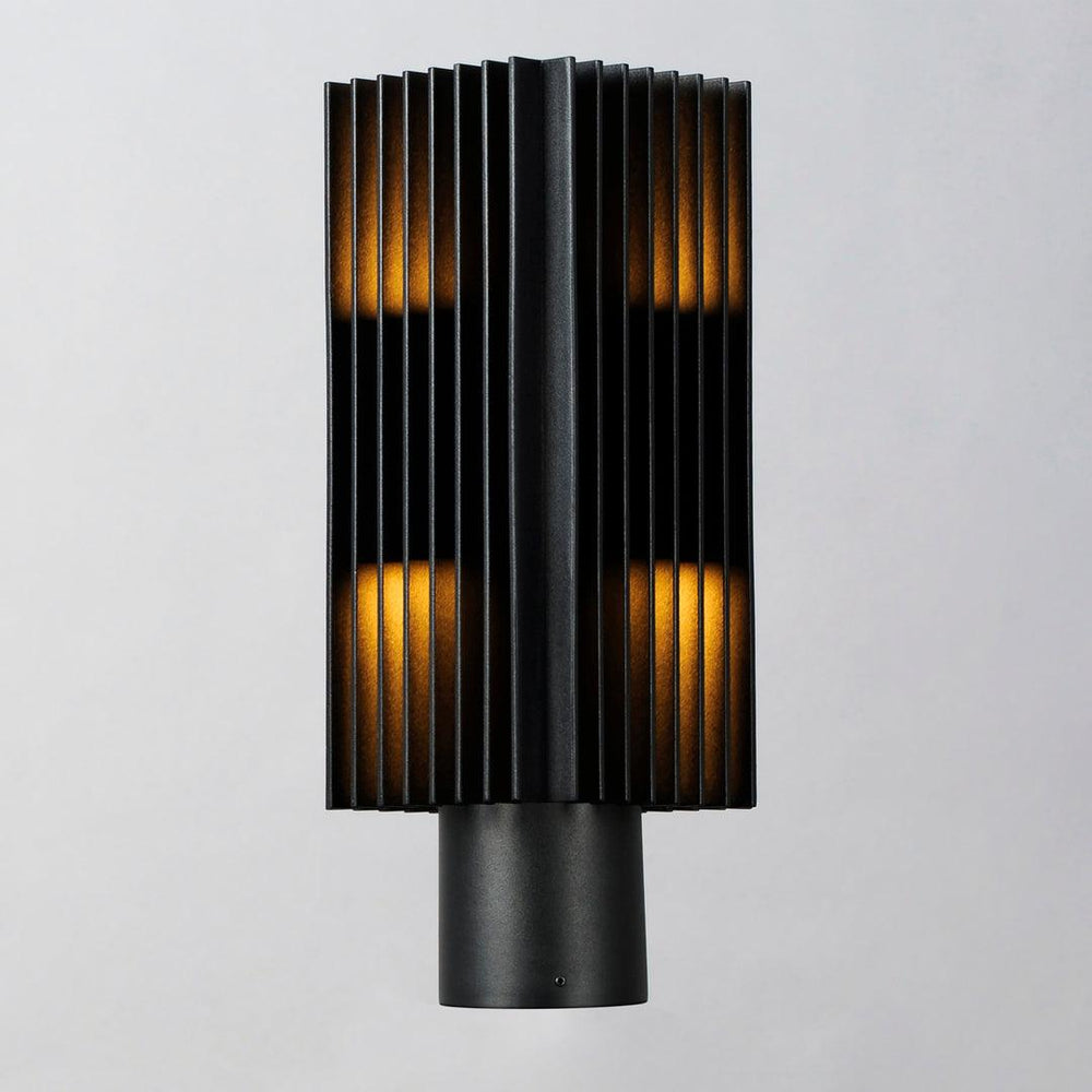 LED Black Aluminum Frame Outdoor Post Light - LV LIGHTING