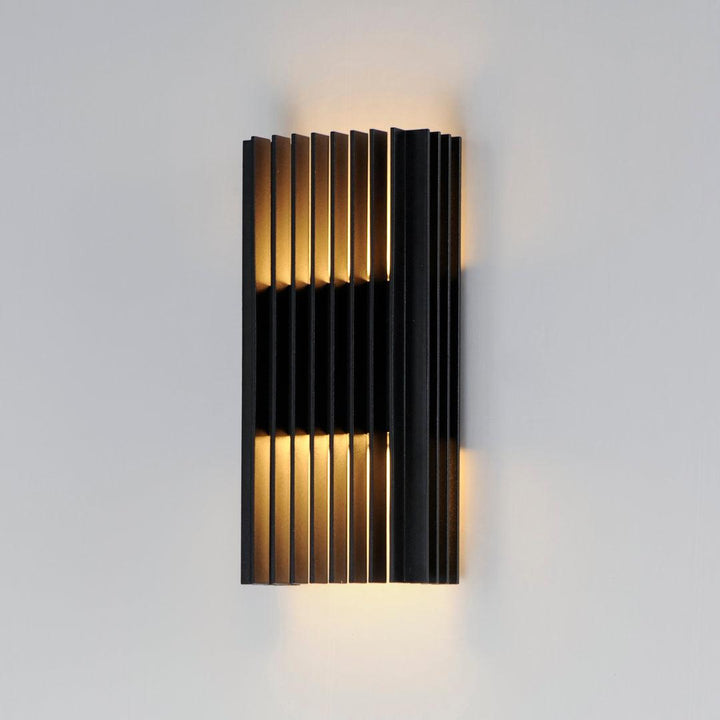 LED Black Aluminum Frame Outdoor Wall Sconce - LV LIGHTING