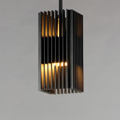 LED Black Aluminum Frame Outdoor Pendant - LV LIGHTING