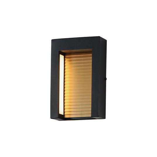LED Black and Gold Rectangular Frame Outdoor Wall Sconce - LV LIGHTING