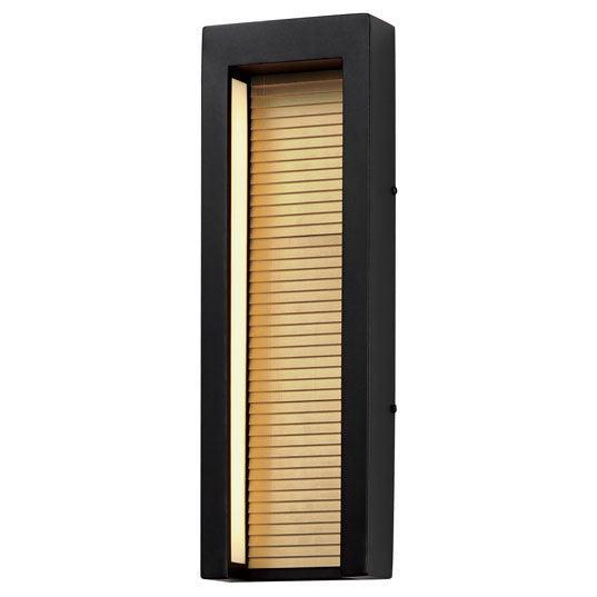 LED Black and Gold Rectangular Frame Outdoor Wall Sconce - LV LIGHTING