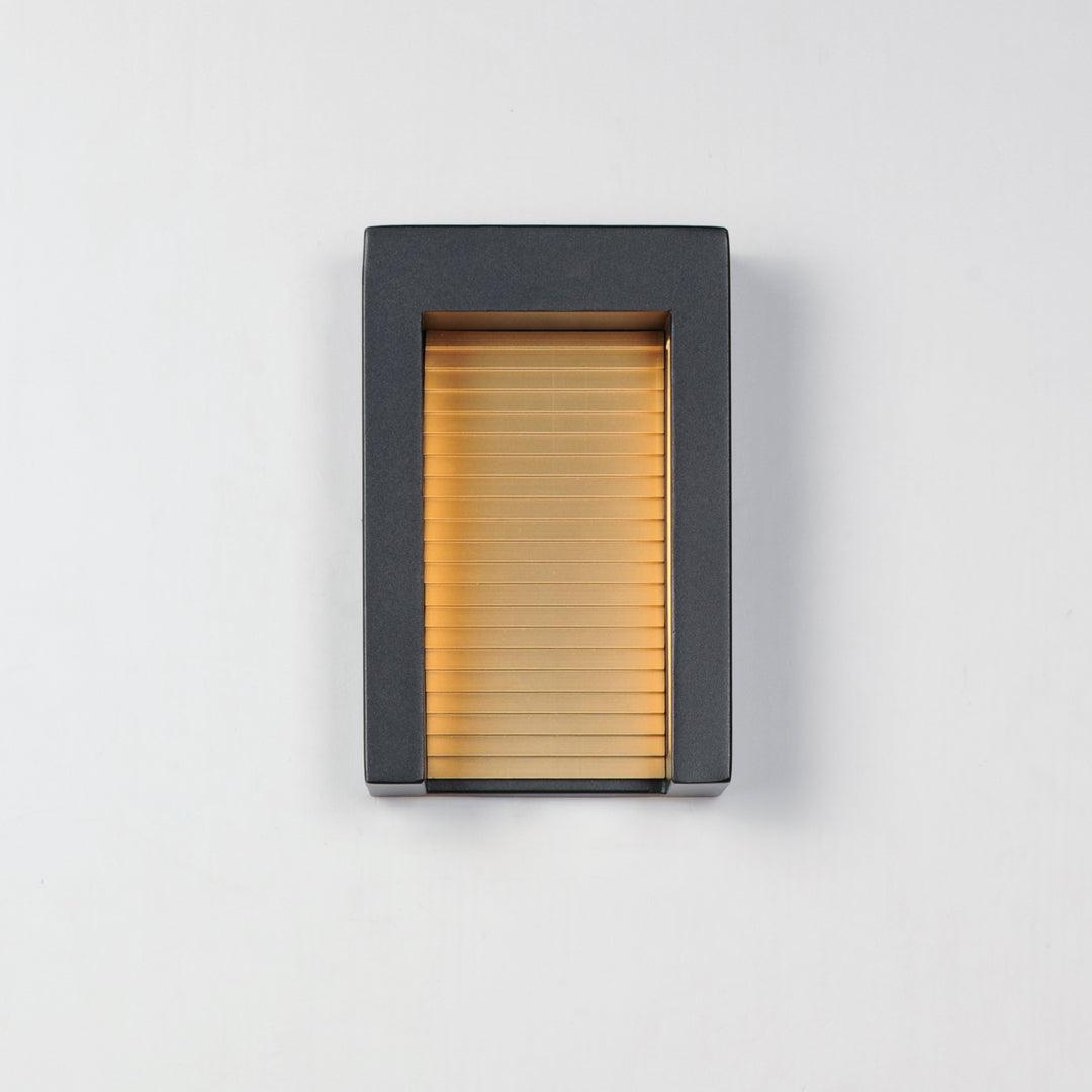 LED Black and Gold Rectangular Frame Outdoor Wall Sconce - LV LIGHTING