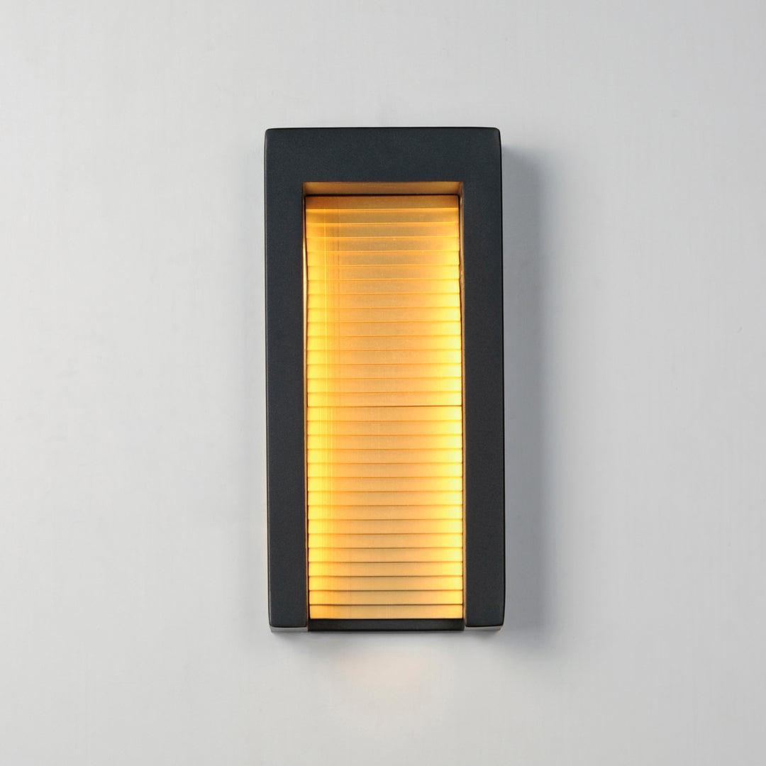LED Black and Gold Rectangular Frame Outdoor Wall Sconce - LV LIGHTING